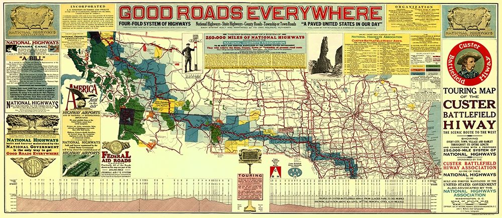 Custer Battlefield Highway - Mulford 1925