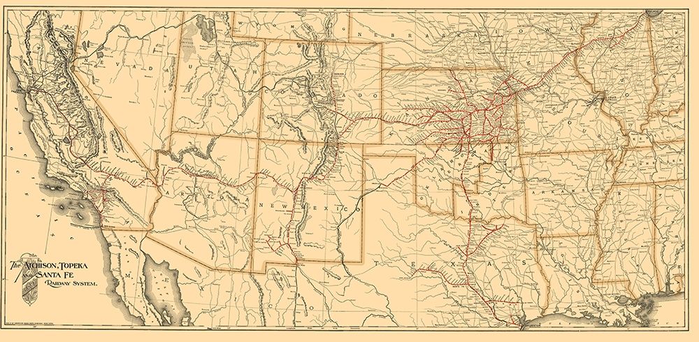 Atchison, Topeka Santa Fe Railway System 1899