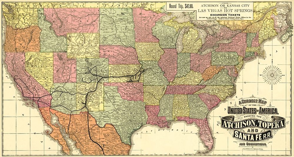 Atchison, Topeka and Santa Fe Railroad 1888
