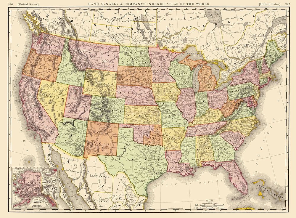 United States of America - Rand McNally 1897