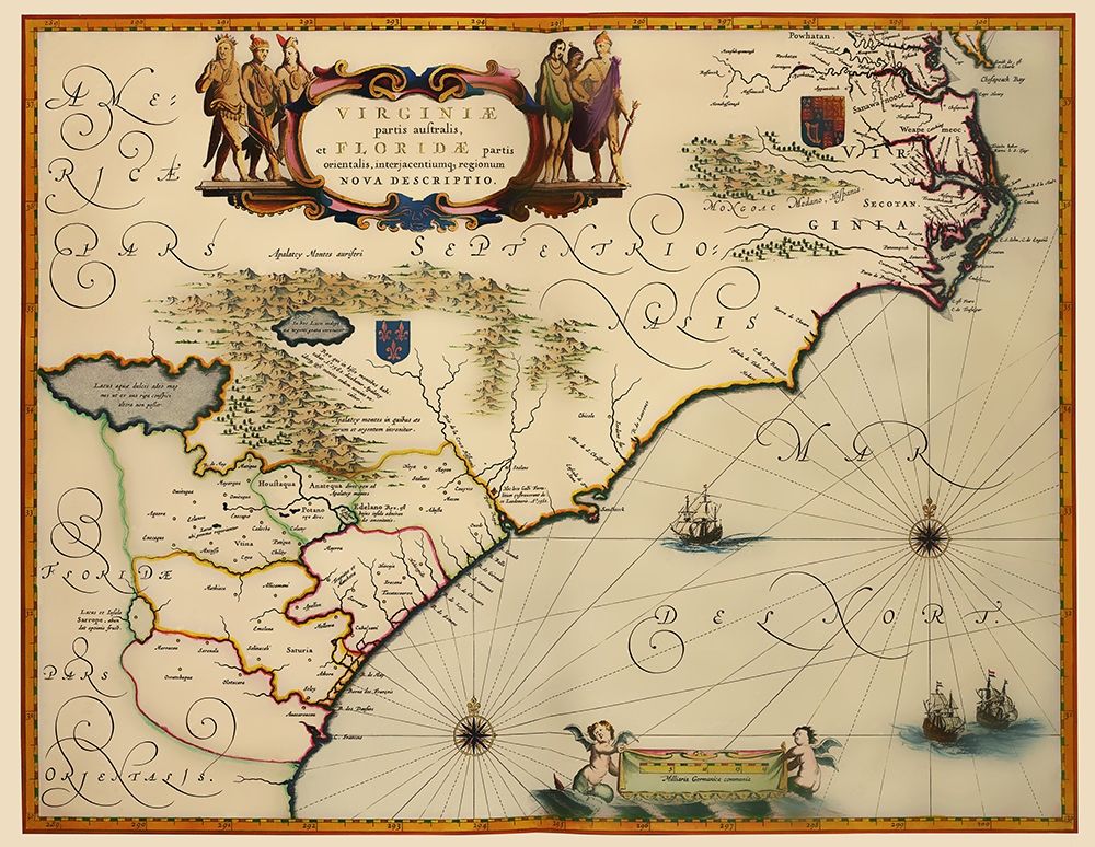 Southeast United States - Blaeu 1640