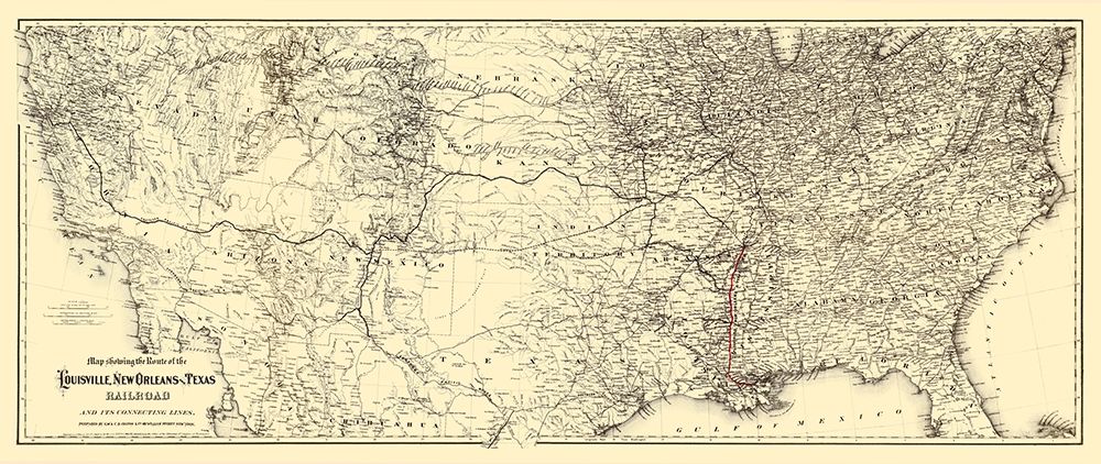 Louisville, New Orleans and Texas Railroad 1883