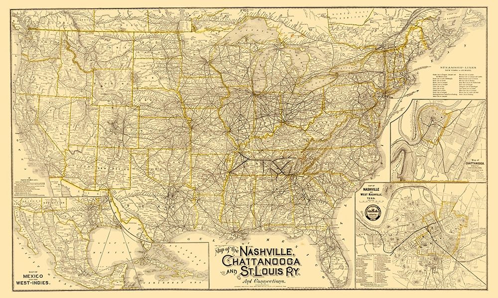 Nashville, Chattanooga and St Louis Railway 1889