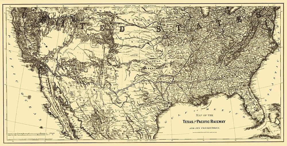 Texas and Pacific Railway - Colton 1876