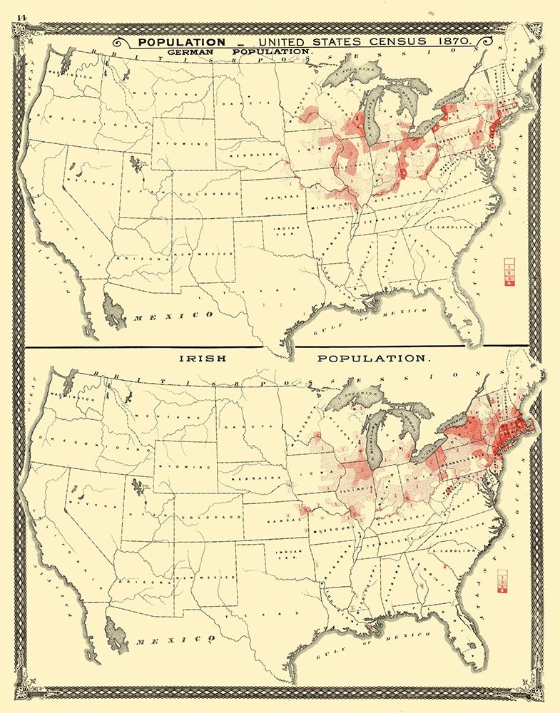 US Immigrant Distribution - Baskin 1876