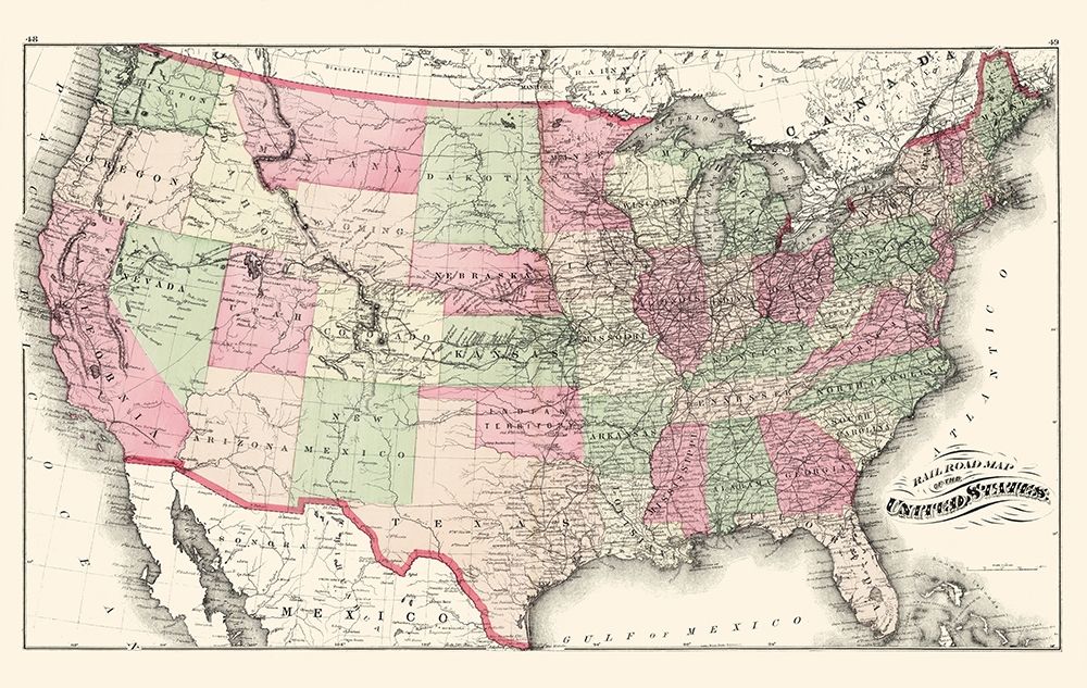 United States Railroads - Hitchcock 1877