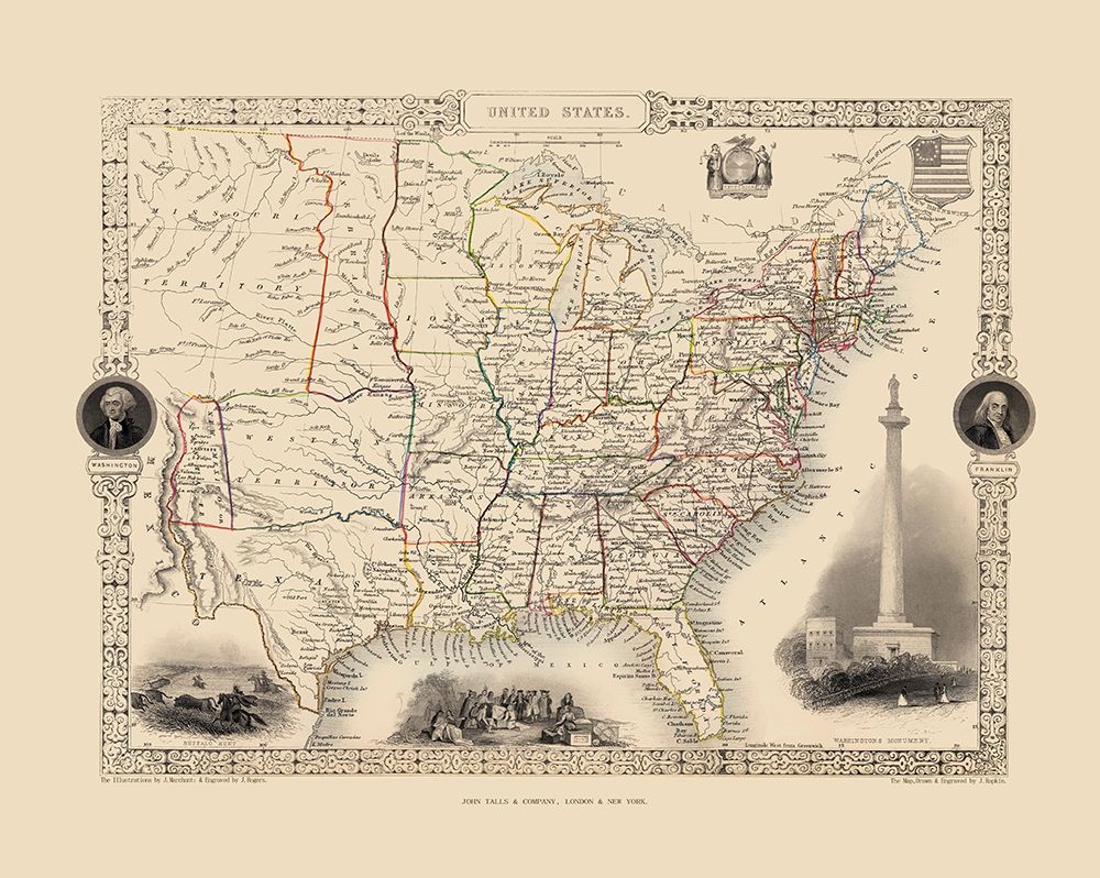 United States - Tallis 1851