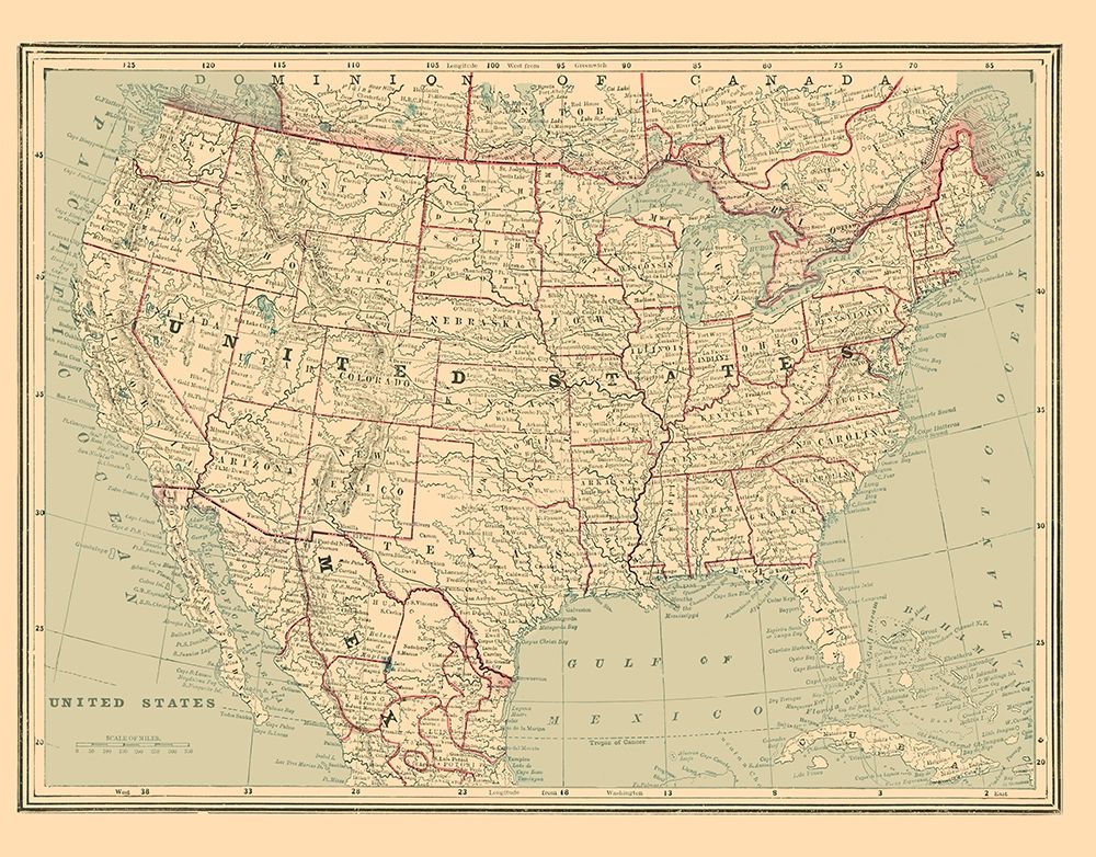 United States - Cram 1889