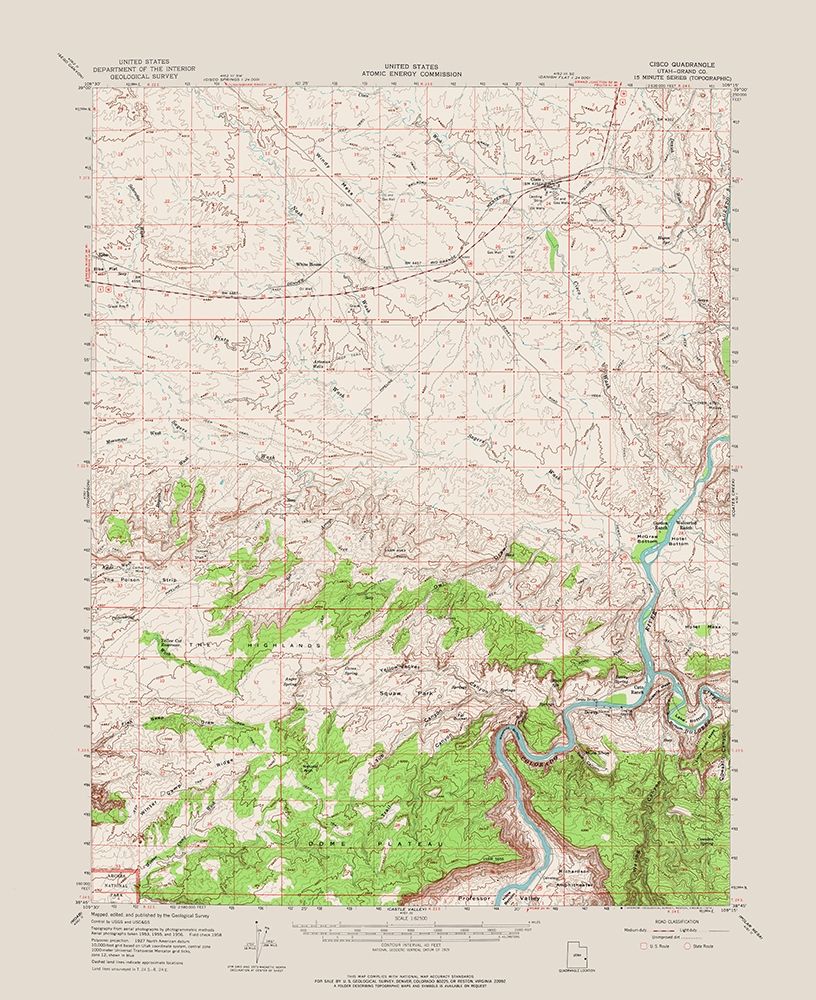 Cisco Utah Quad - USGS 1958