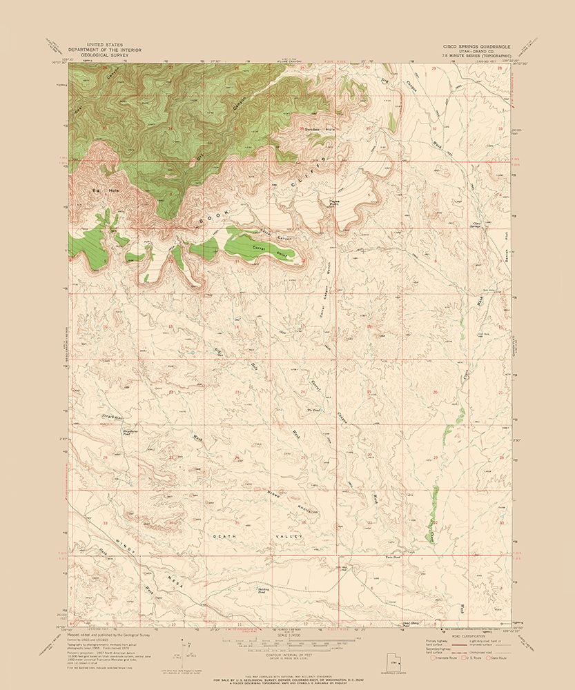 Cisco Springs Utah Quad - USGS 1970