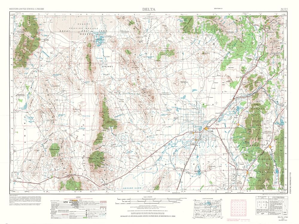 Delta Utah Quad - USGS 1953