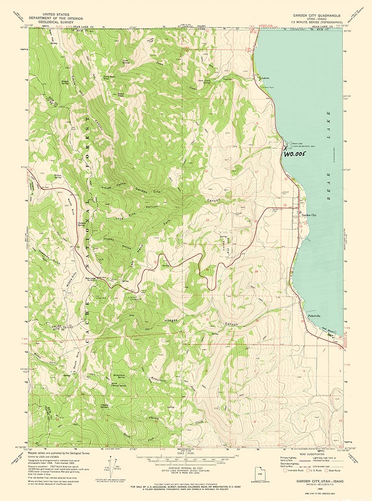 Garden City Utah Quad - USGS 1969