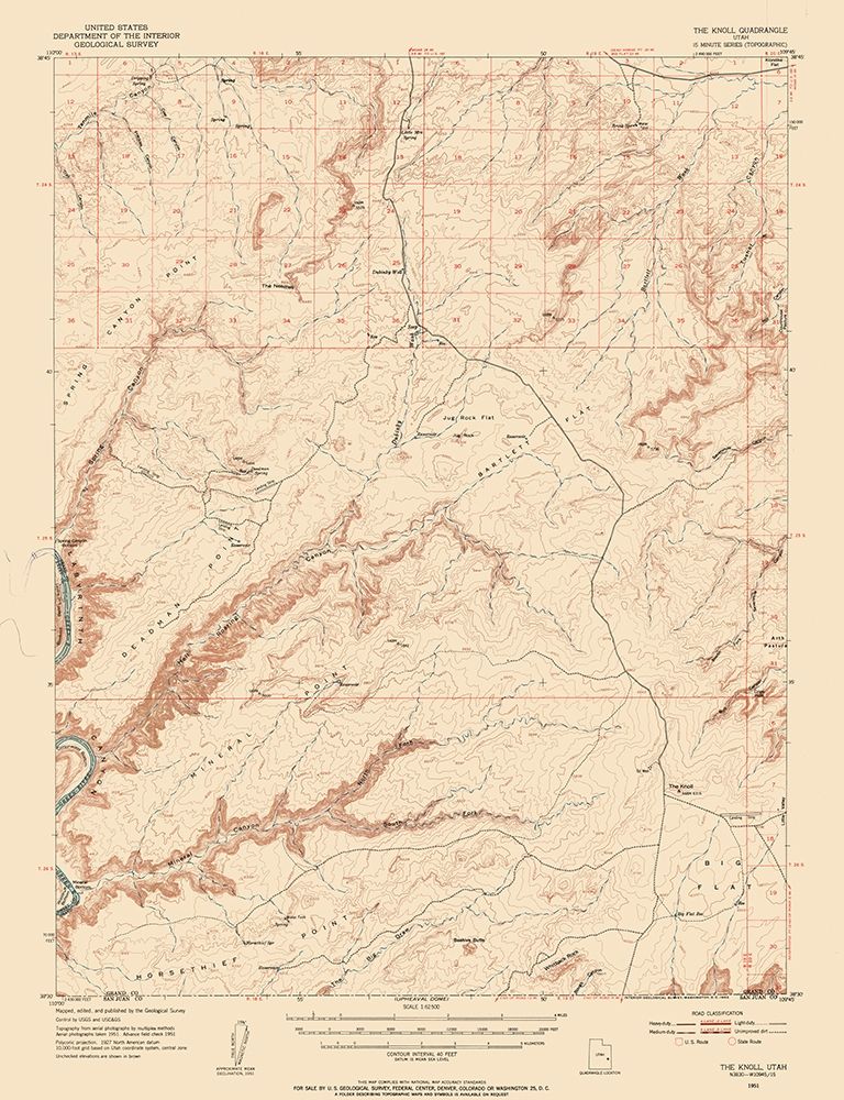Knoll Utah Quad - USGS 1954