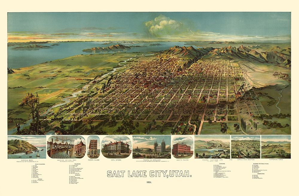 Salt Lake City Utah - American Pub Co 1891