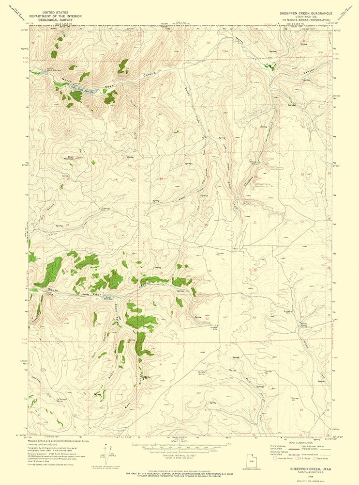 Sheeppen Creek Utah Quad - USGS 1969