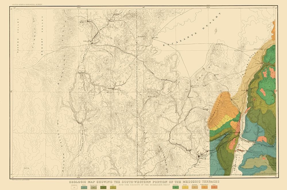 Mesozoic Terraces South Western Portion - USGS