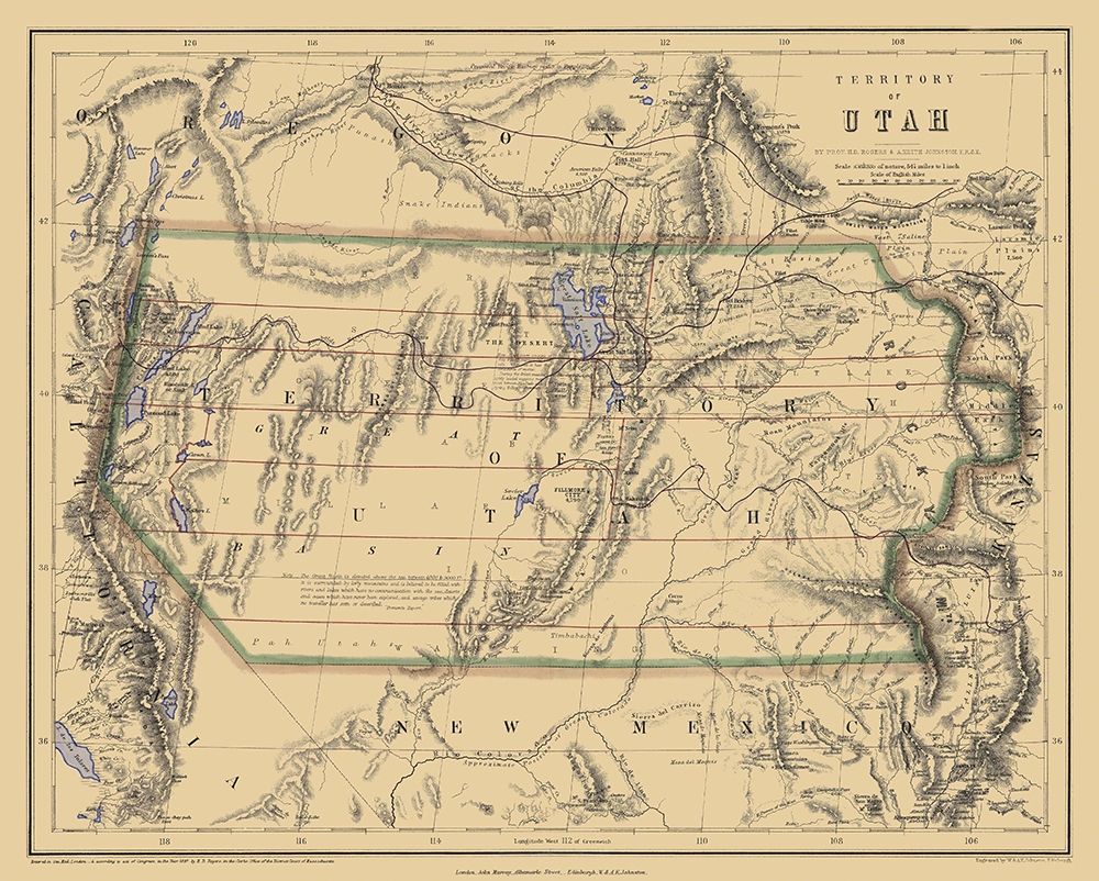 Utah Territory - Rogers and Holt 1857
