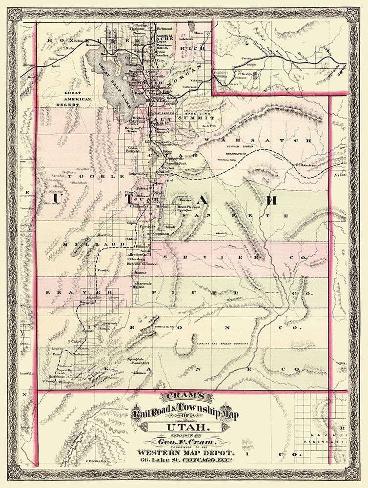 Utah - Cram 1875