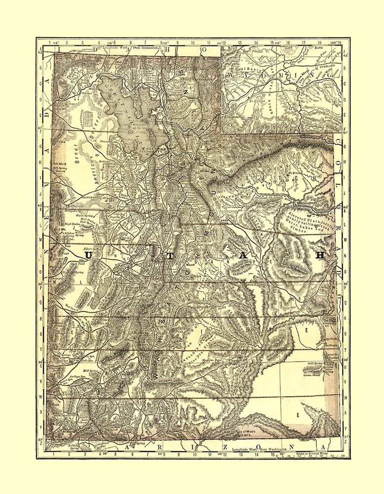 Utah - Rand McNally 1876