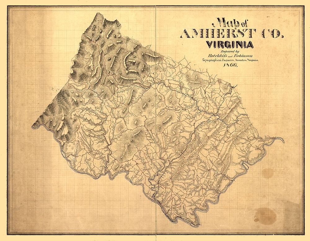 Amherst County Virginia - Hotchkiss 1866