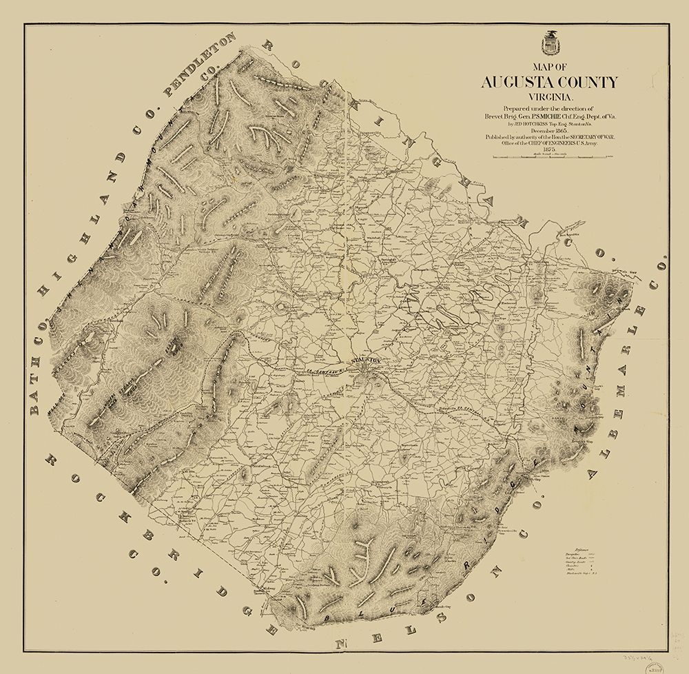 Augusta County Virginia - Hotchkiss 1875