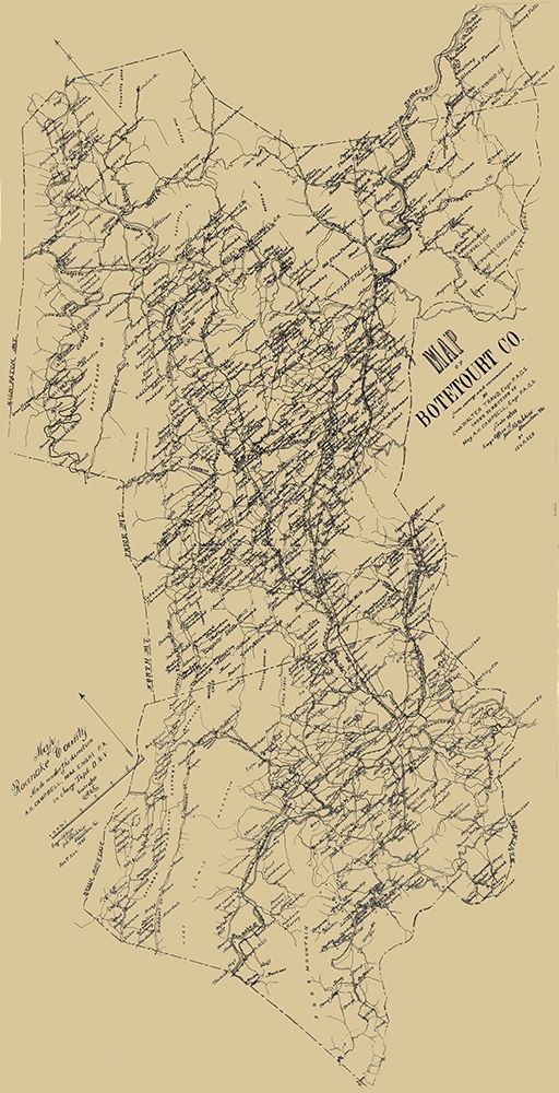 Botetourt County Virginia - Hotchkiss 1885