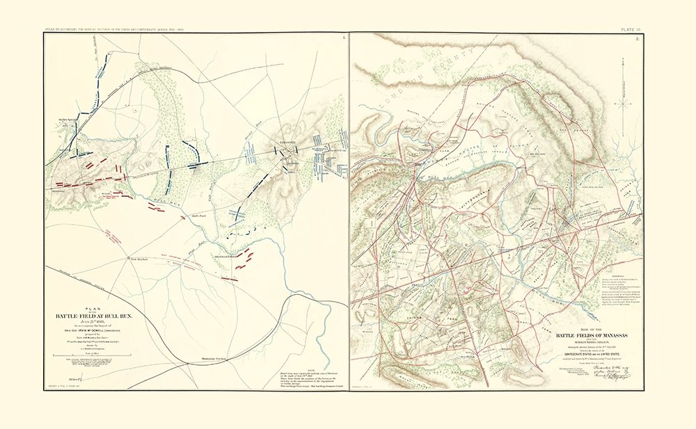 Battlefields of Bull Run Manassas - McDowell 1895