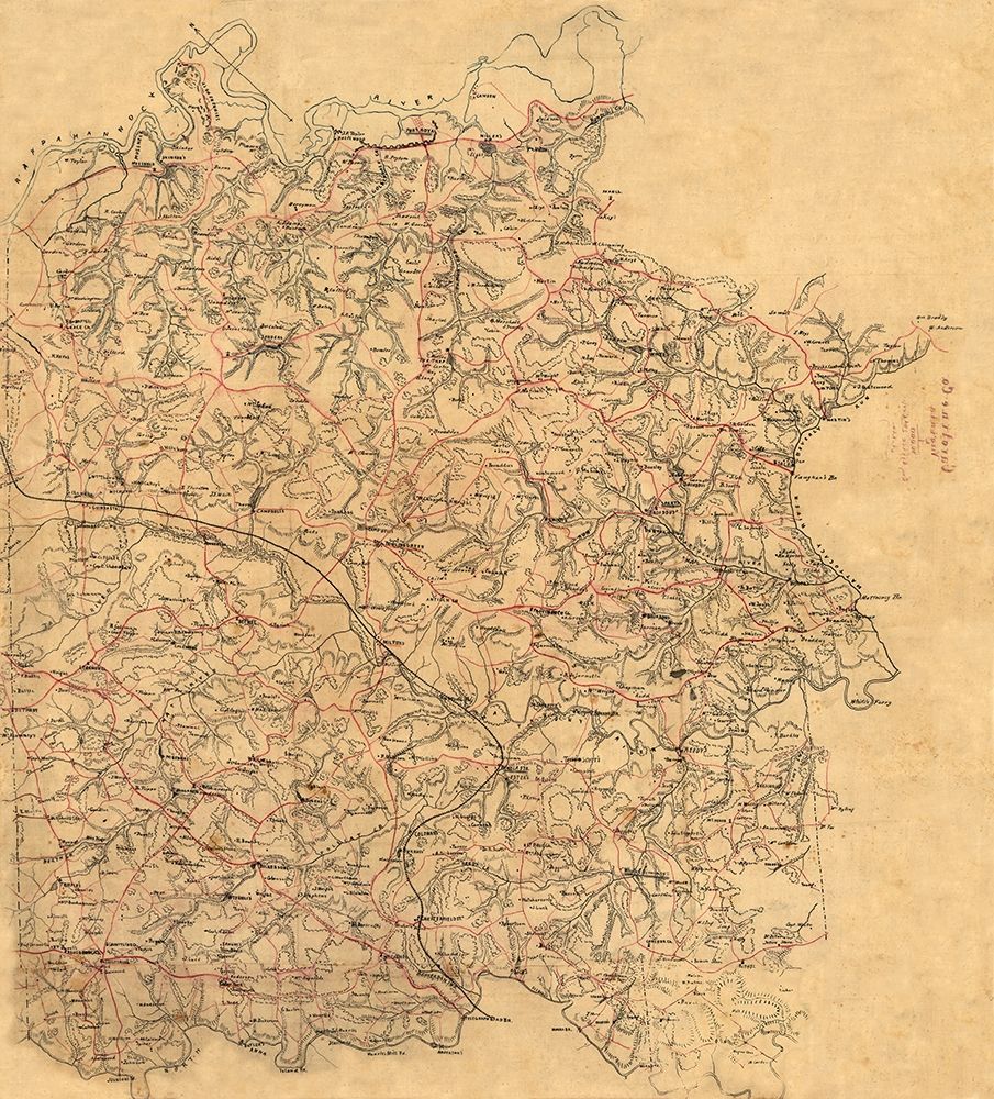 Caroline County Virginia - Alt 1860