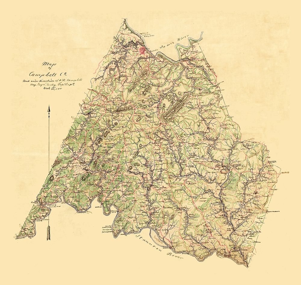 Campbell County Virginia - Campbell 1860