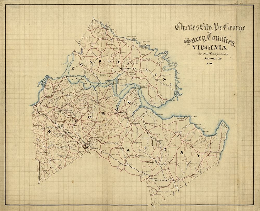 Charles City County Virginia - Hotchkifs 1867