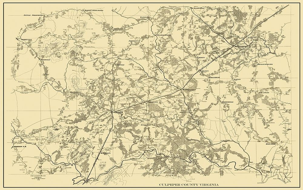 Culpeper Virginia Landowner - 1865