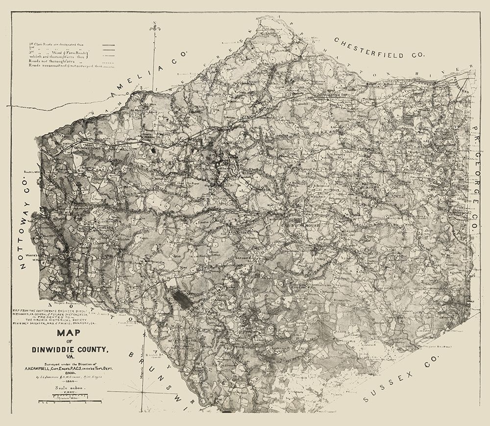 Dinwiddie County Virginia - Graves 1864