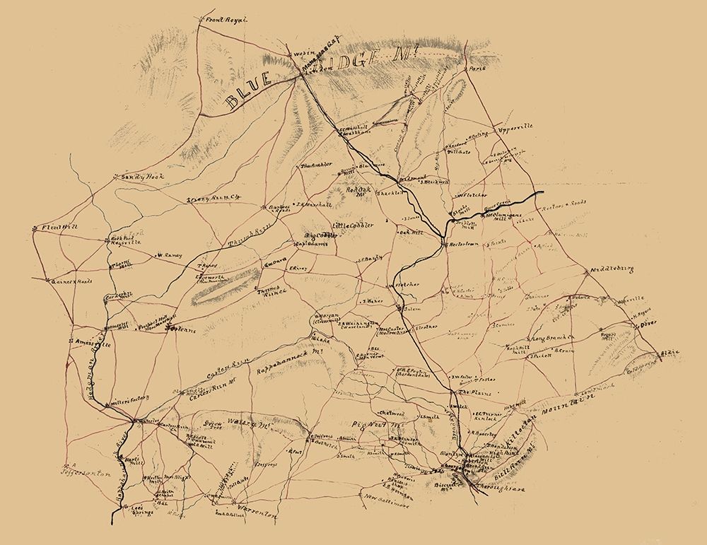 Fauquier County Virginia - 1860