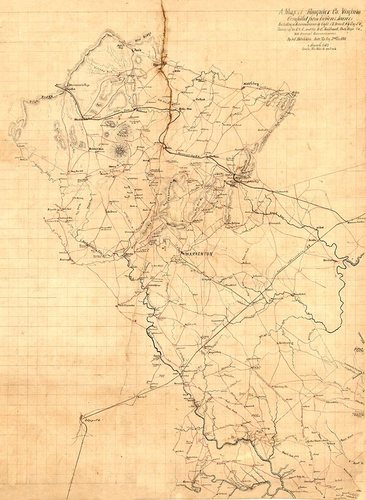 Fauquier County Virginia - Hotchkiss 1863