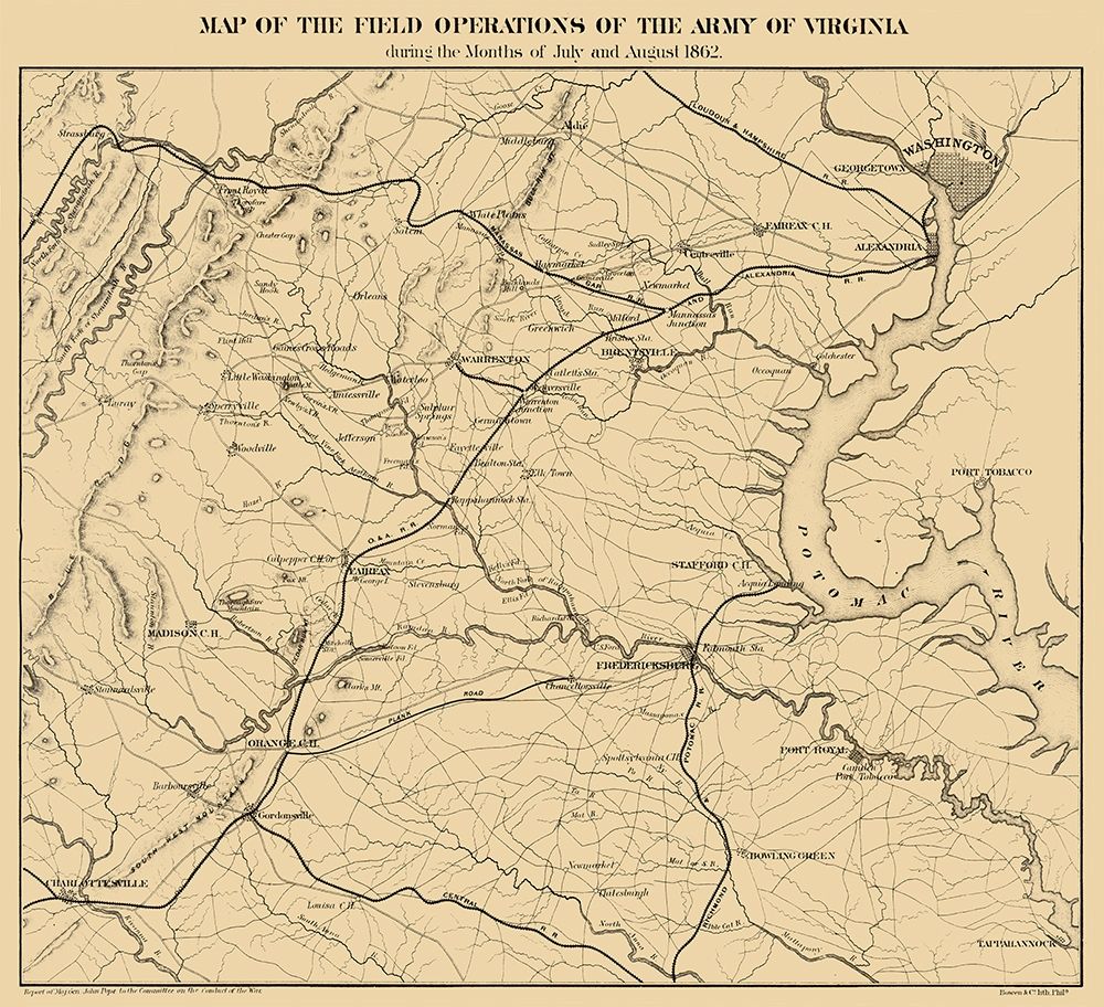 Field of Operations Virginia - Pope 1866