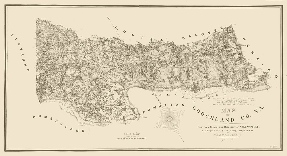 Goochland County Virginia - Cafsell 1863