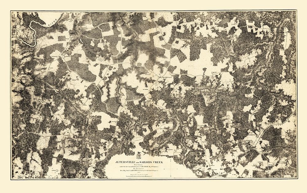 Jetersville Salilors Creek Virginia - Michler 1864
