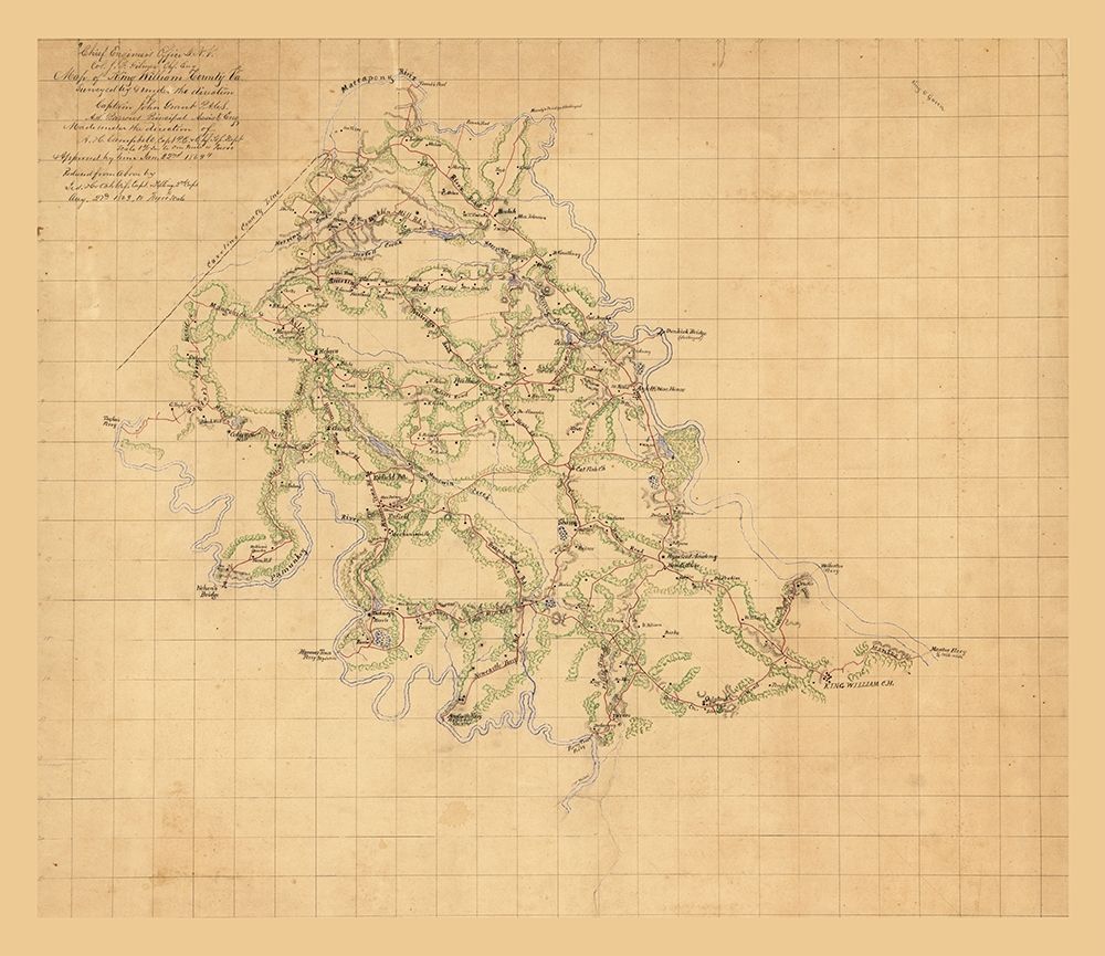 King William County Virginia - Hotchkiss 1863