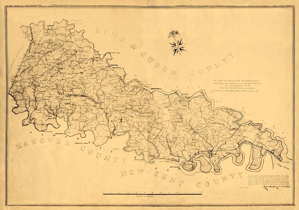 King William County Virginia - Gilmer 1865