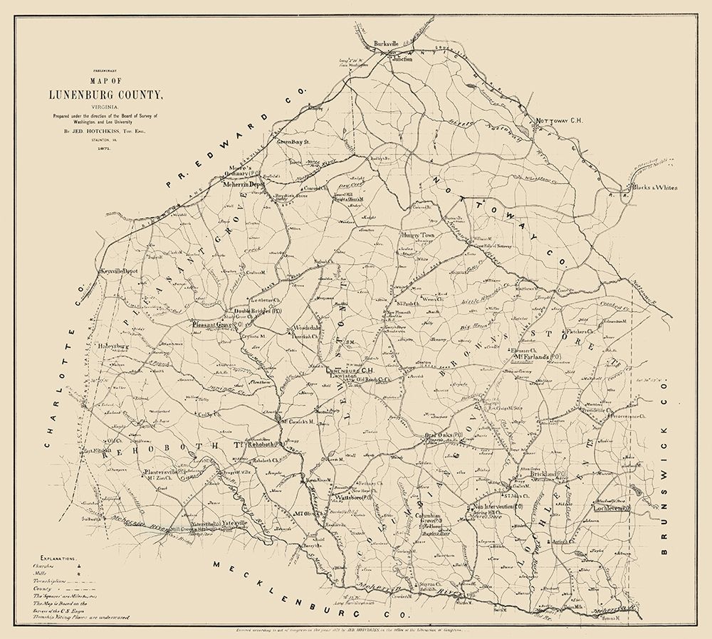 Lunenburg County Virginia - Hotchkiss 1871