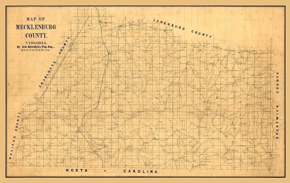 Macklenburg County Virginia -  Hotchkiss 1860