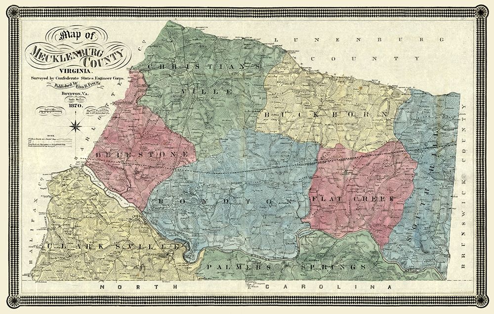 Mecklandburg County Virginia - Finch 1870
