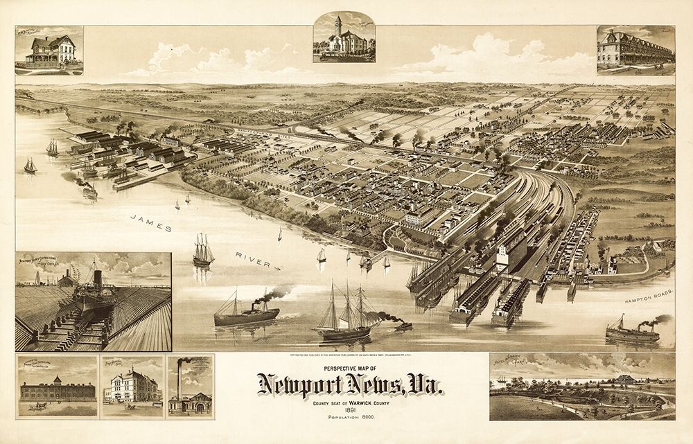 Newport News Virginia - 1891