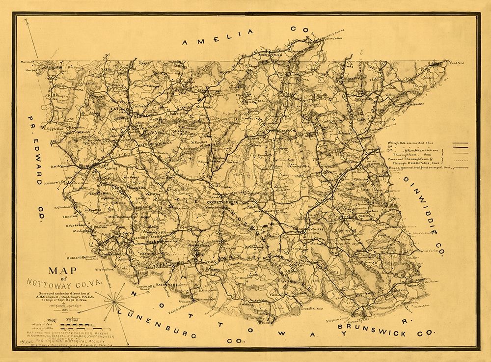 Nottoway County Virginia - Campbell 1864