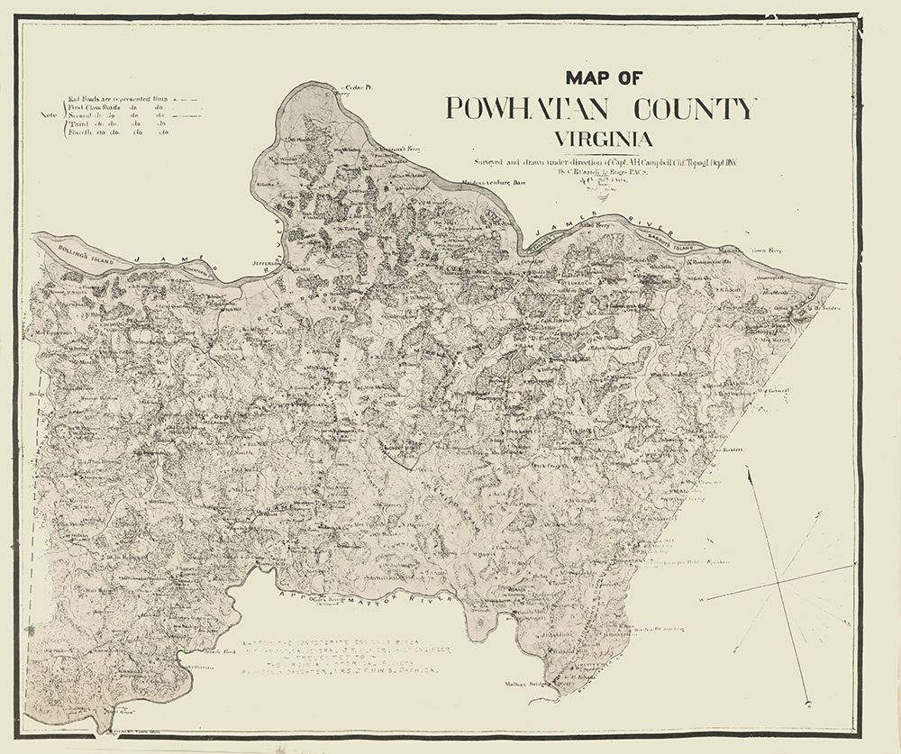 Powhatan County Virginia - Campbell 1864