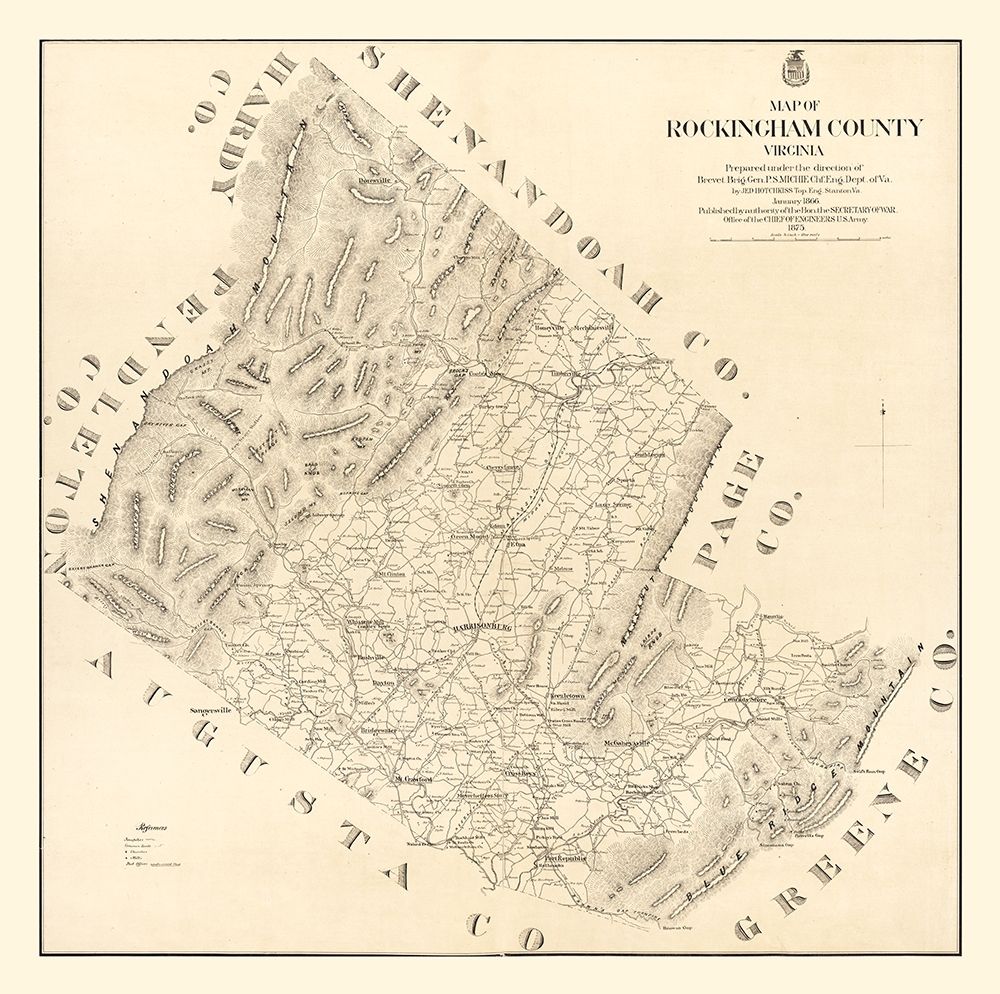 Rockingham County Virginia - Hotchkiss 1875