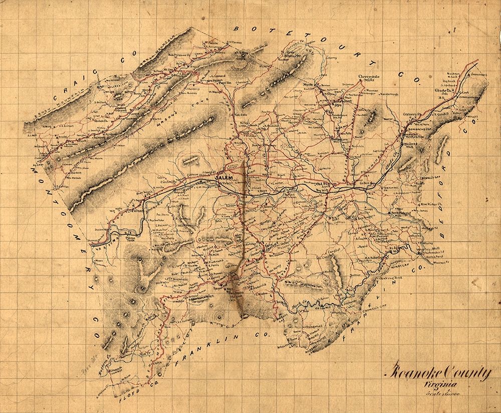 Roanoke County Virginia 1860