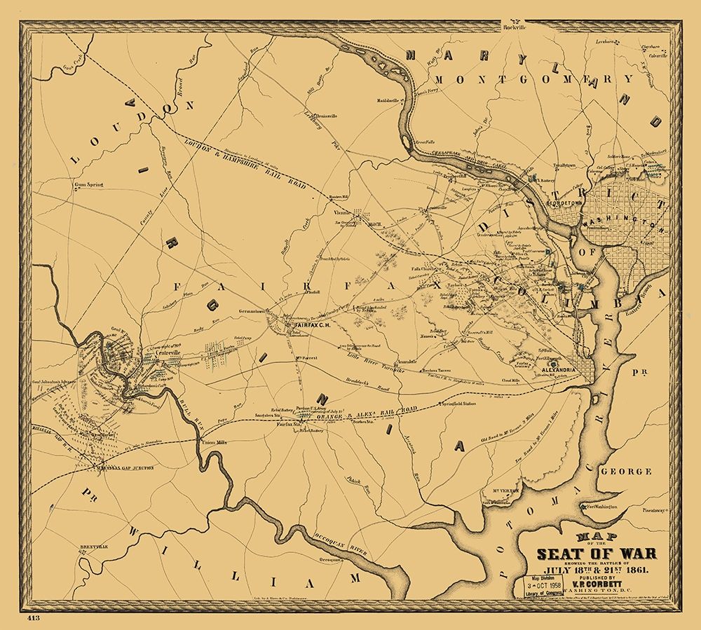 Seat of War Virginia - Corbett 1861