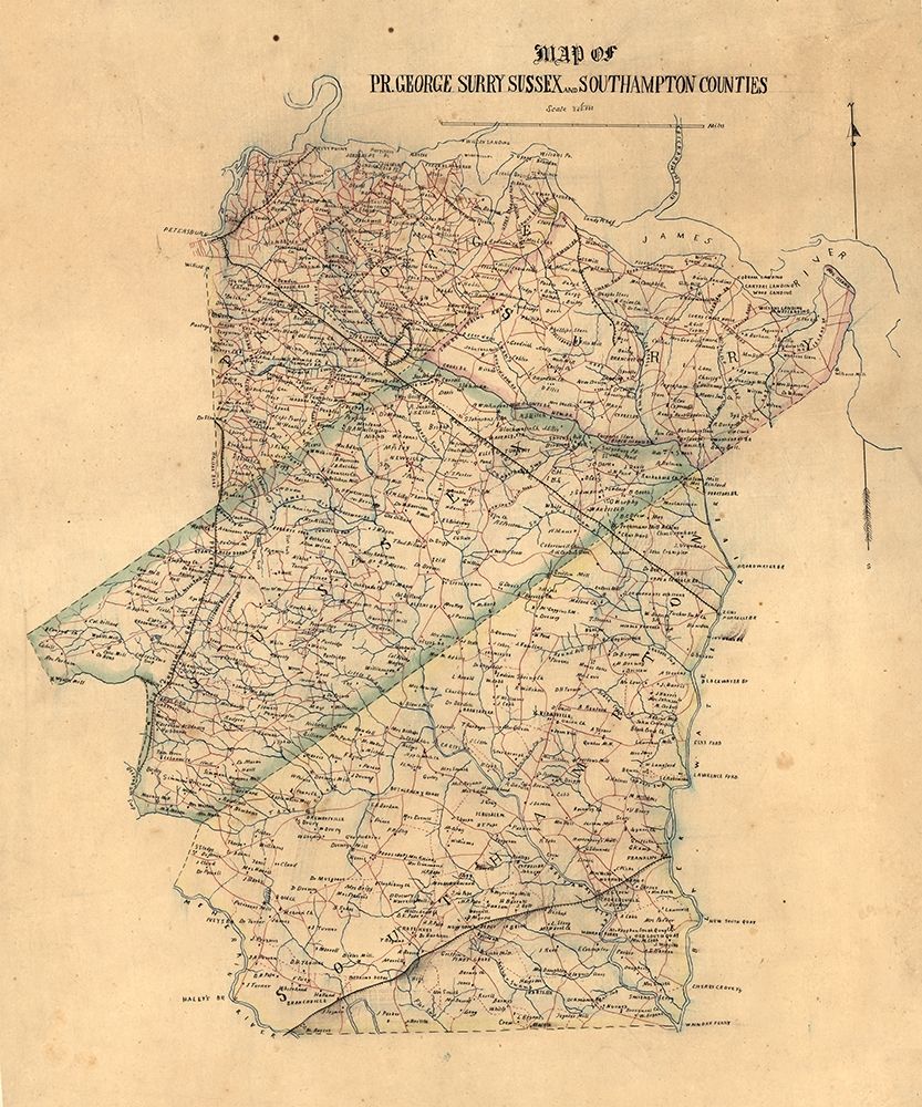 Sussex County Virginia - 1865