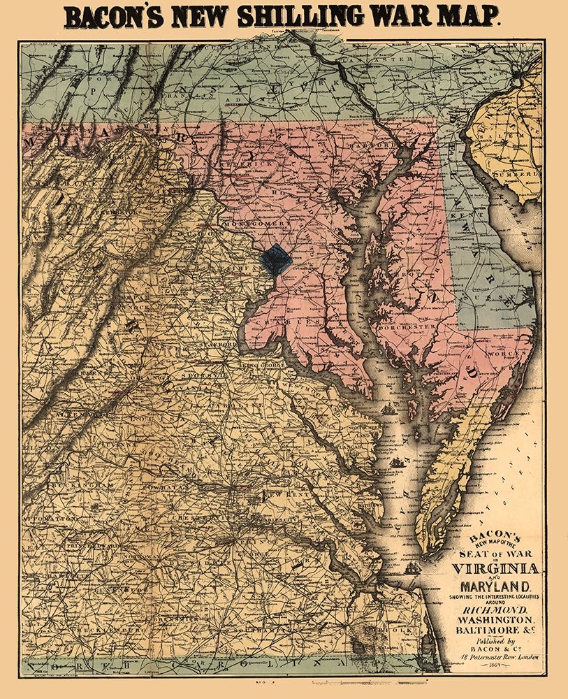 Virginia Maryland - Bacon 1864